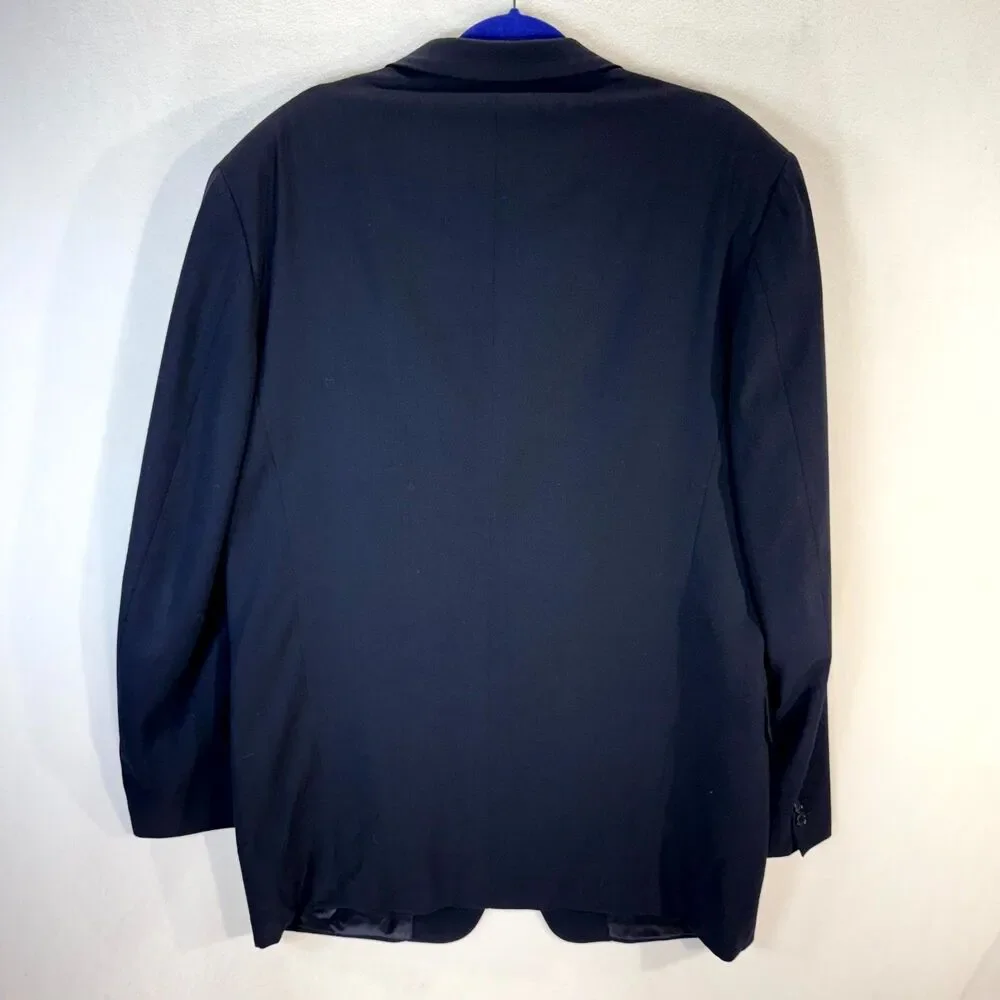 CANALI Proposta Mens Navy Blue Wool Blazer Jacket‎ Made in Italy Size 54 L